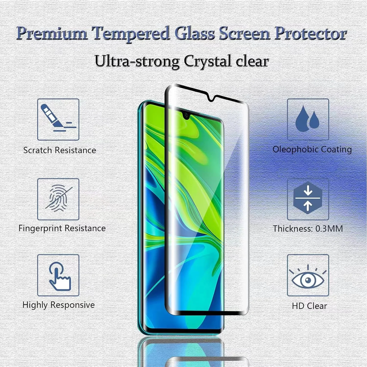 6IN1 For Xiaomi Mi 10 Glass Mi - Curved Edge Screen avis et prix