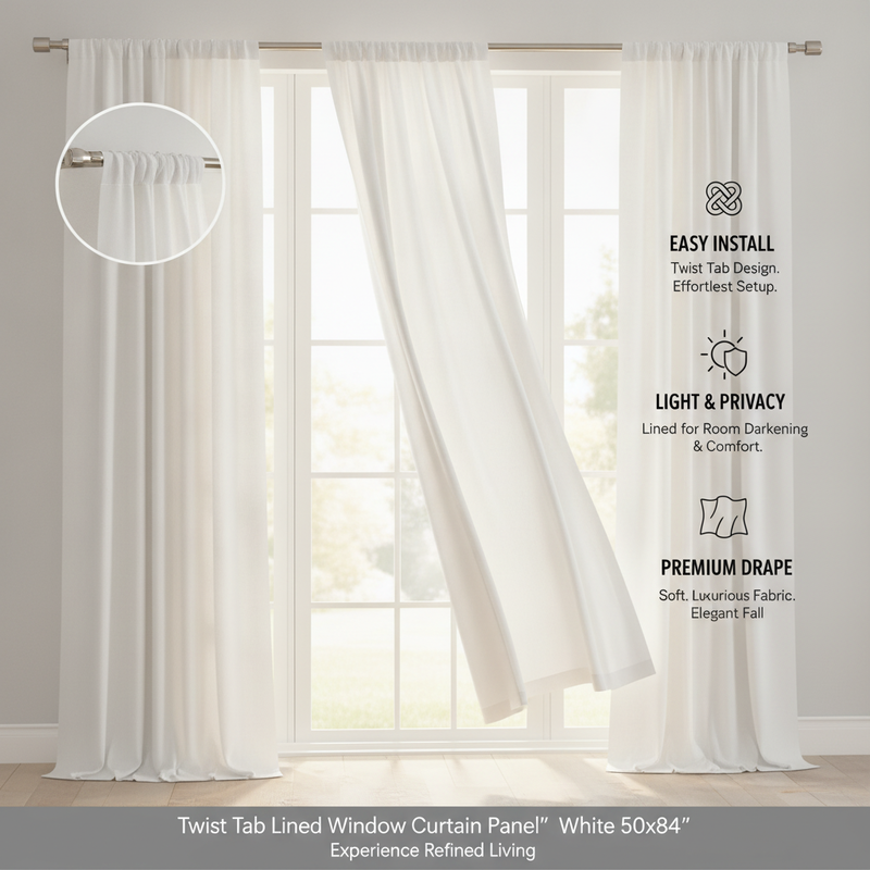 1PCS White Polyester Twist Tab - Privacy Filter 2Pack avis et prix
