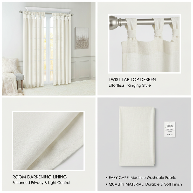 1PCS White Polyester Twist Tab - Privacy Filter 2Pack avis et prix