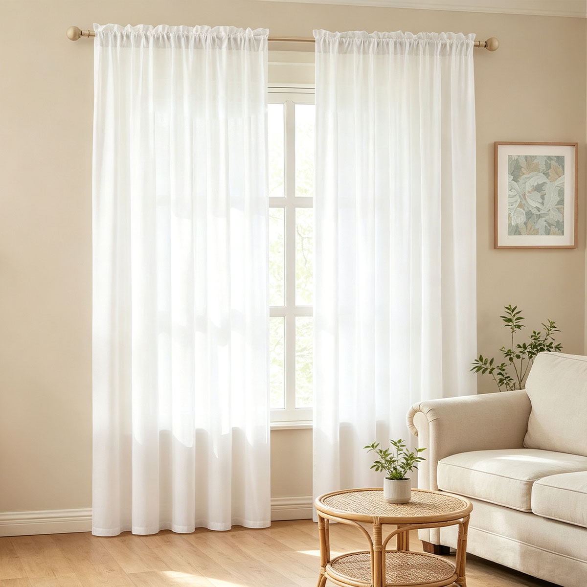 2 Pack Solid White Rod Pocket  - Privacy Filter 2Pack avis et prix