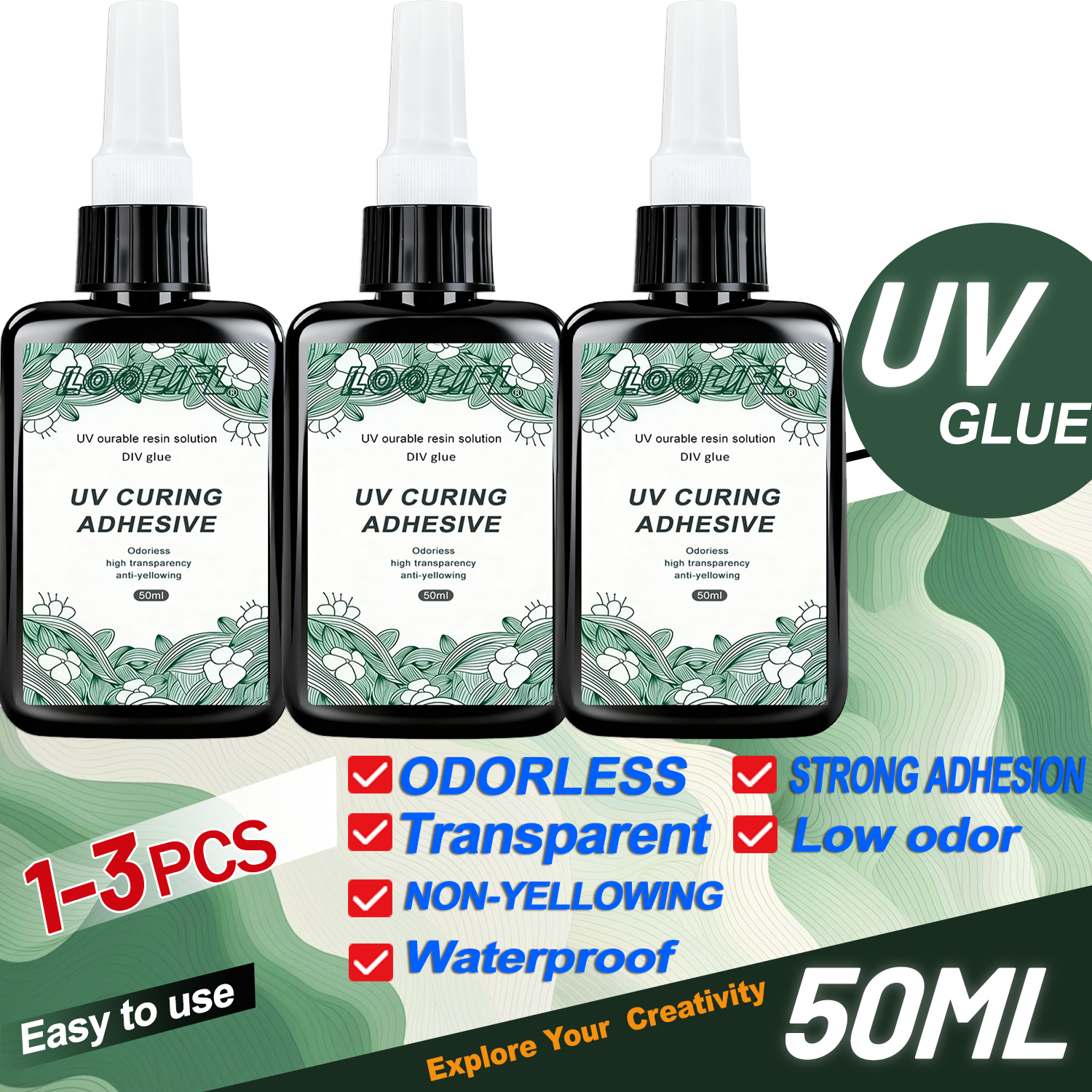LOOLIFL New Strong 50ml UV Glu - Liquid Uv Glue Kit avis et prix