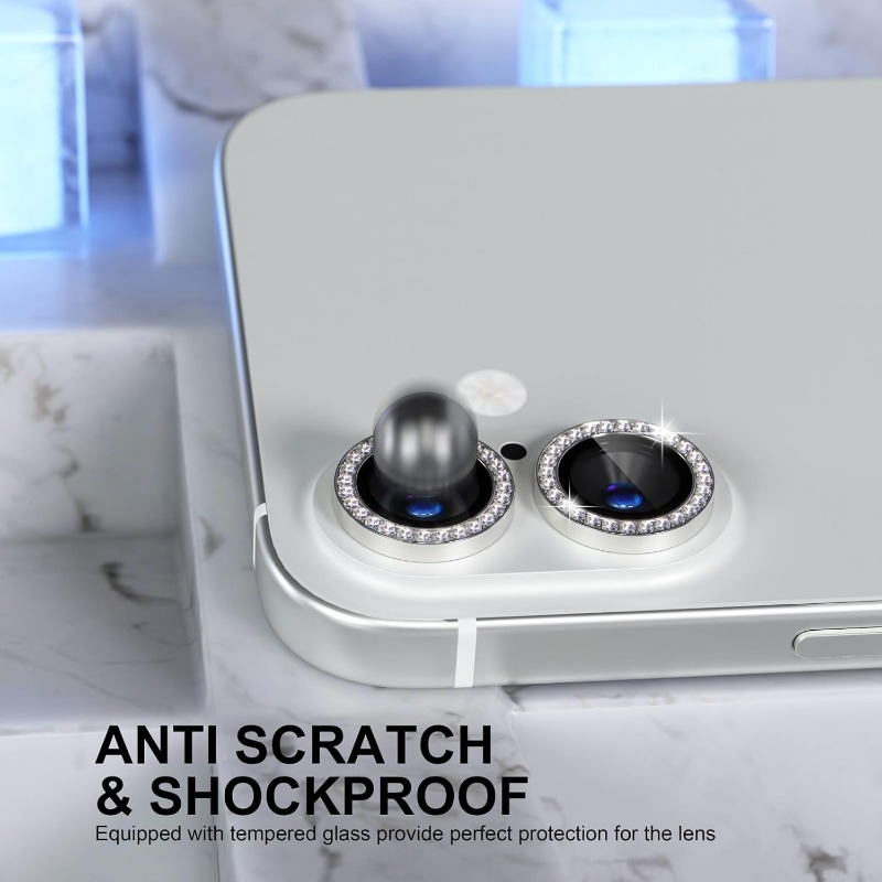 Glitter Camera Lens Protector  - Tempered Glass Screen 9H avis et prix