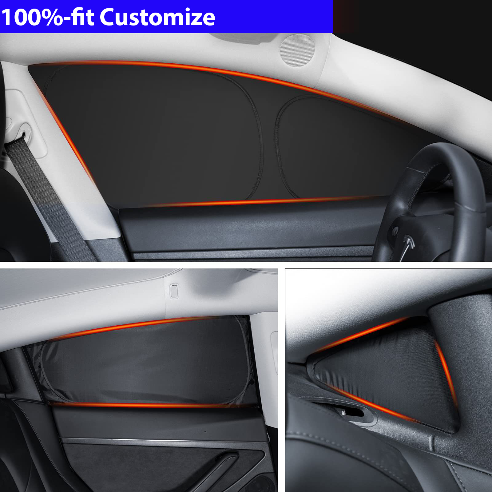 Car Sunshade for Tesla Model 3 - Privacy Screen Protector avis et prix