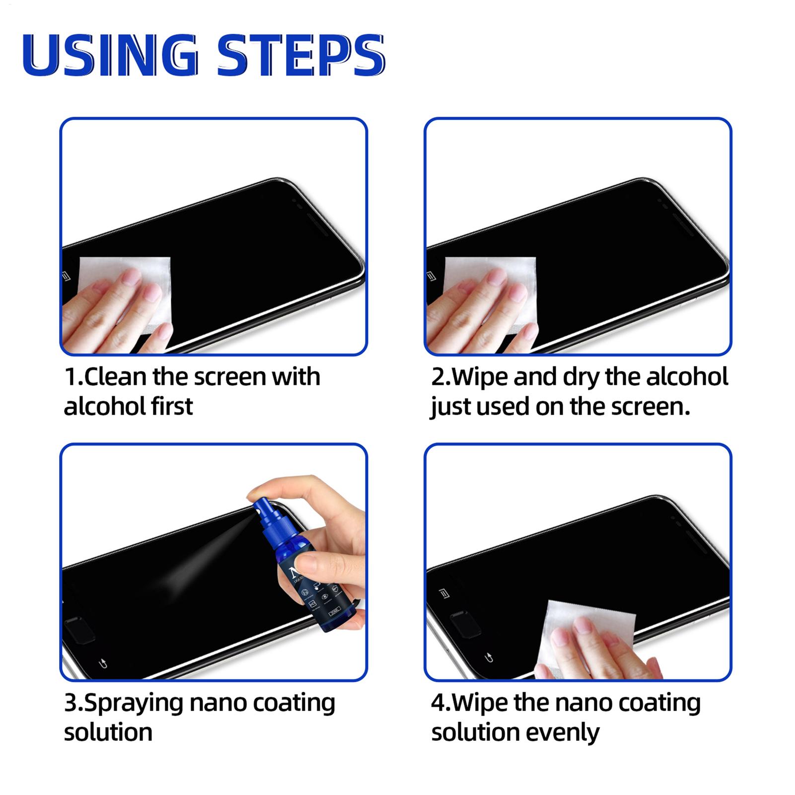 Screen Protector Spray Liquid  - Oleophobic Coating Spray avis et prix