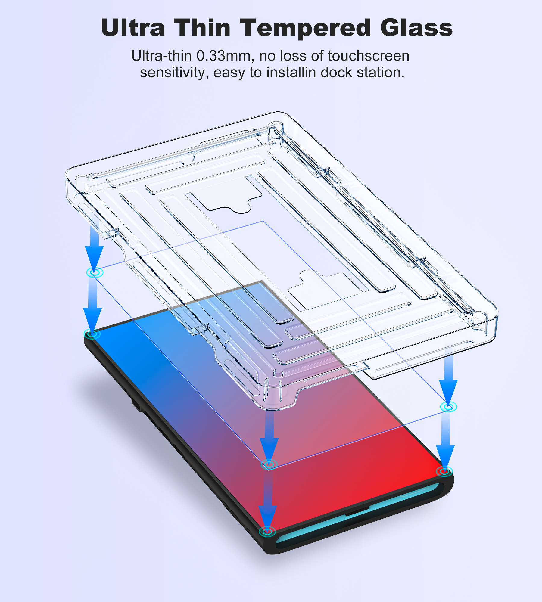 BEBONCOOL 2-Pack Tempered Glas - Screen Alignment Tool avis et prix