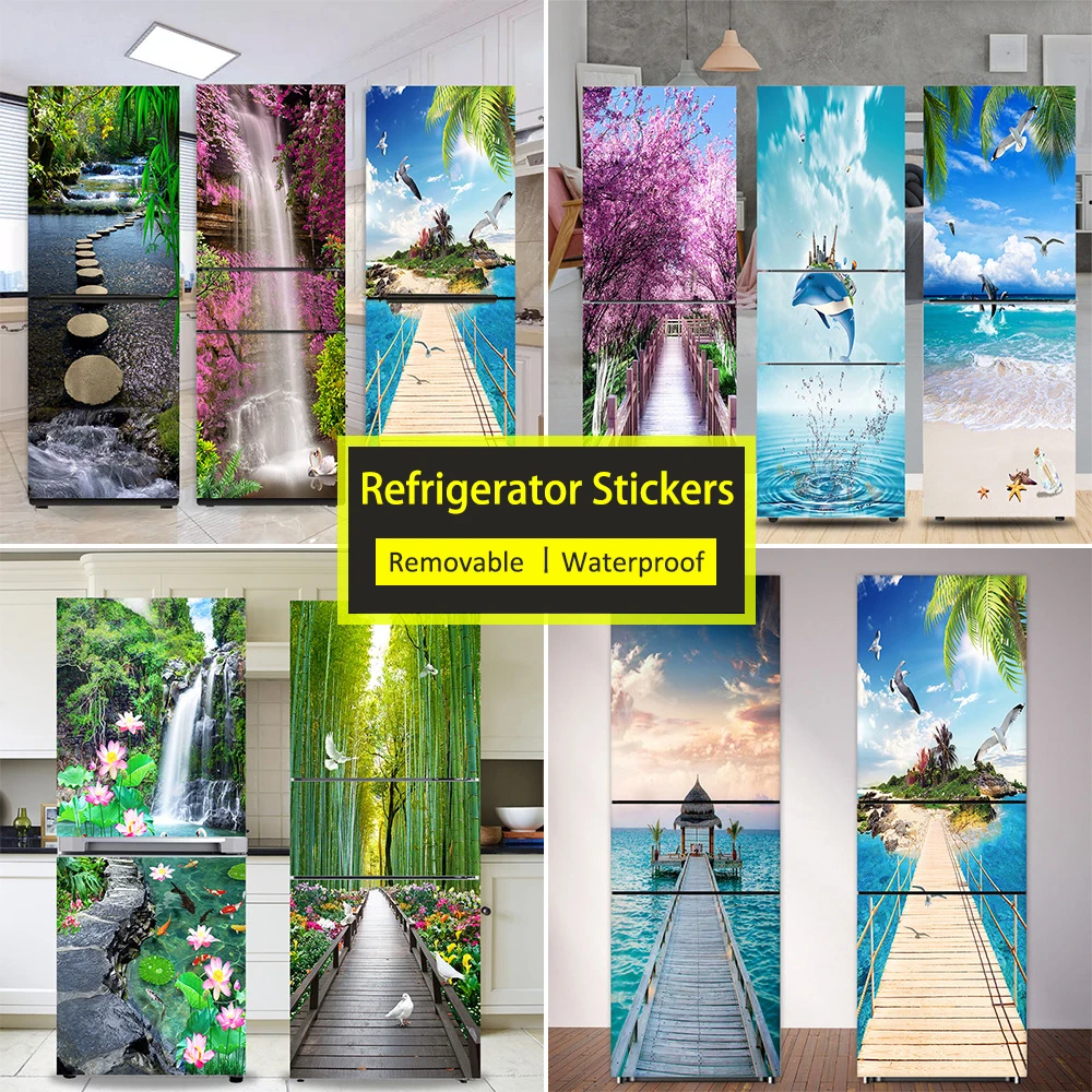 Seaside Beach Fridge Sticker F - Full Cover Adhesive avis et prix