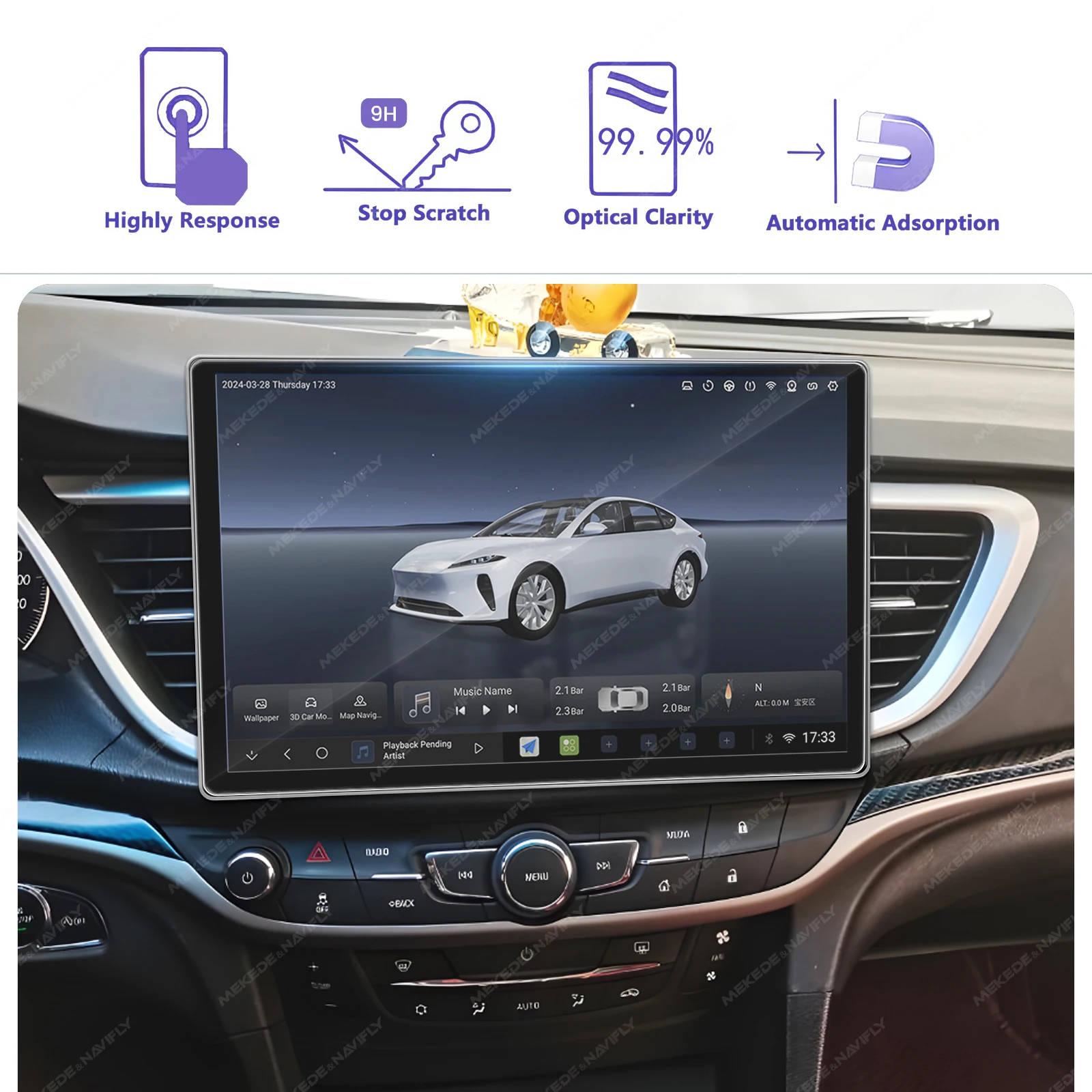 For 11.5 13 Inch Radio Tempere - Glass Protector Auto avis et prix