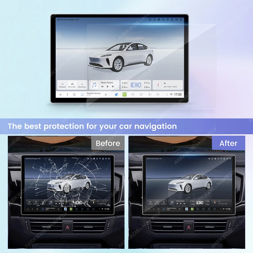 For 11.5 13 Inch Radio Tempere - Glass Protector Auto avis et prix