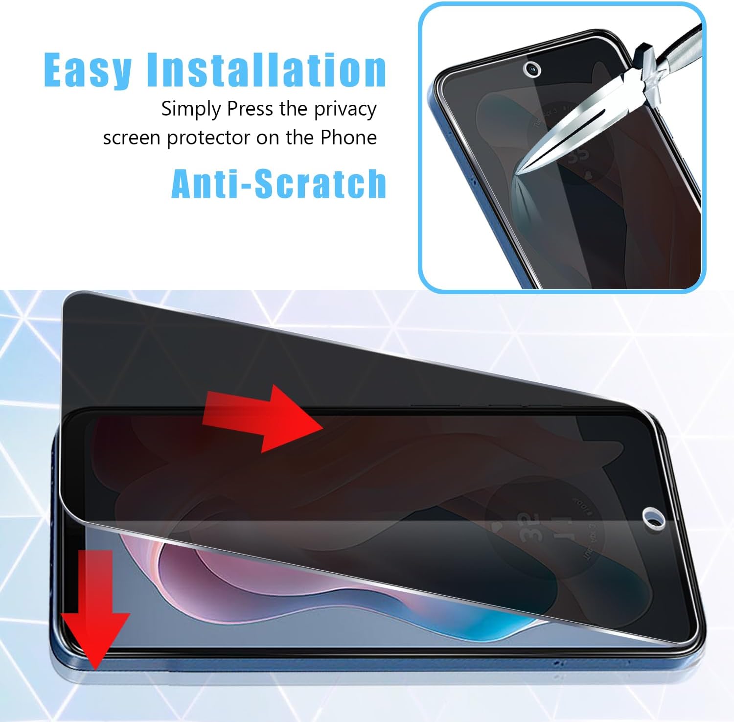 2 PACK Privacy Filter Tempered - Privacy Filter 2Pack avis et prix