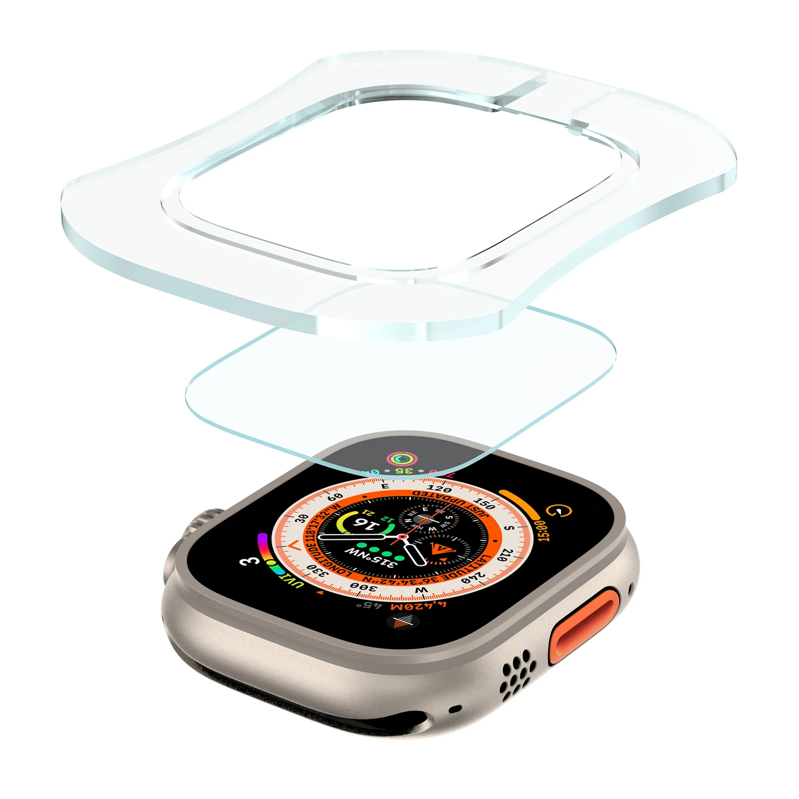 Tempered Glass for Apple Watch - Screen Alignment Tool avis et prix