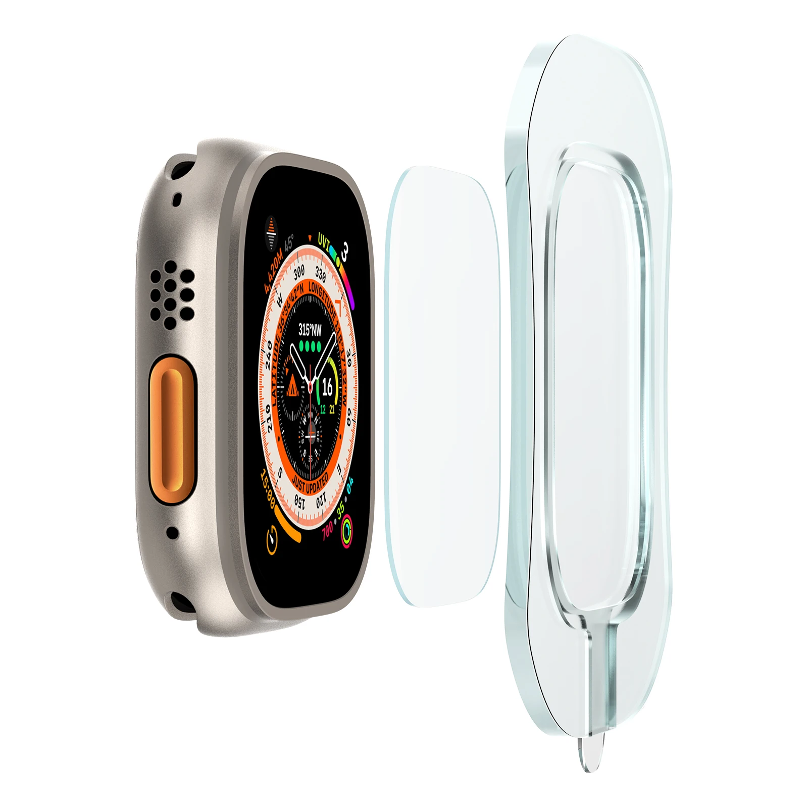 Tempered Glass for Apple Watch - Screen Alignment Tool avis et prix