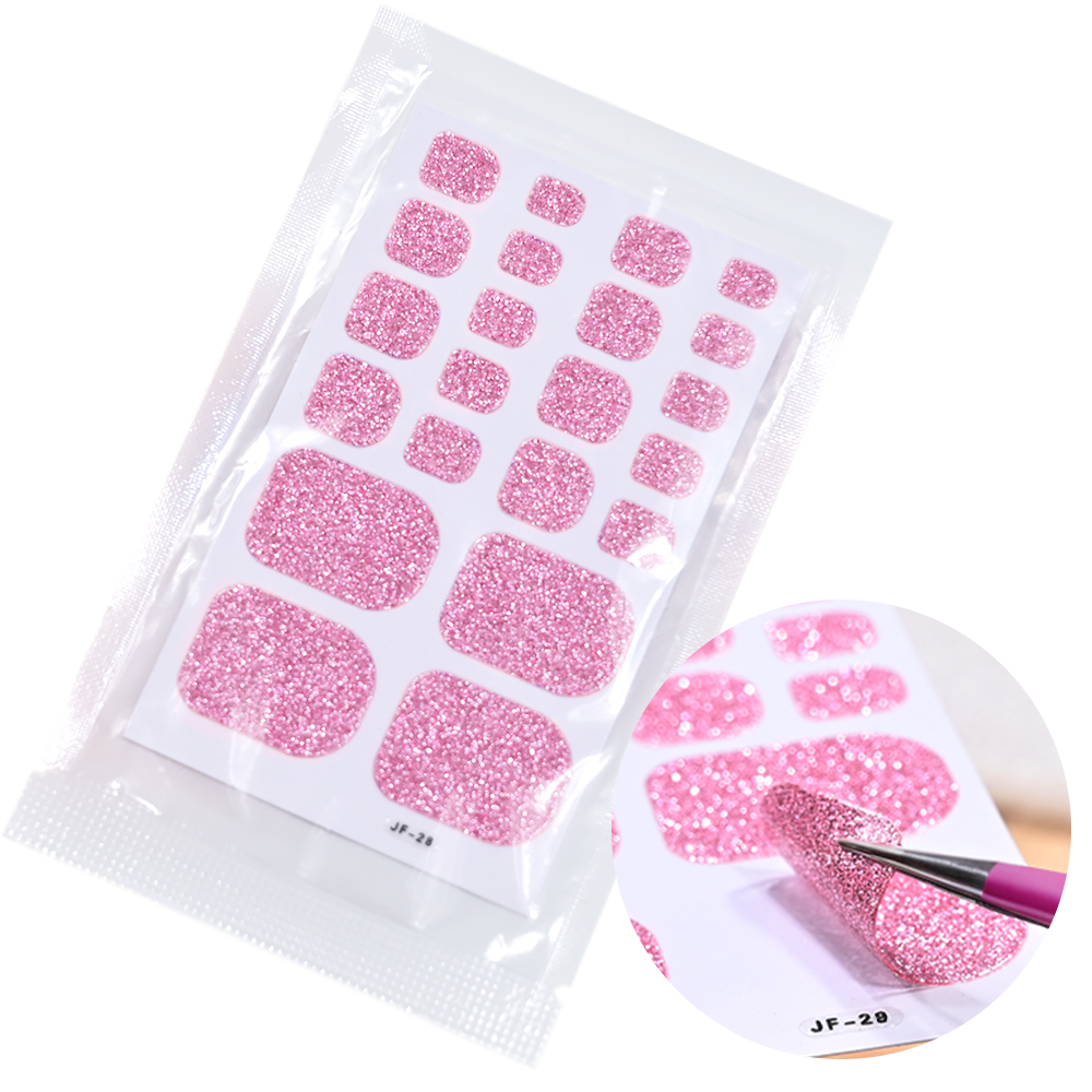 22Tips Pink Glitter Toe Nail S - Full Cover Adhesive avis et prix