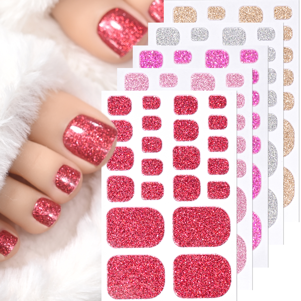 22Tips Pink Glitter Toe Nail S - Full Cover Adhesive avis et prix