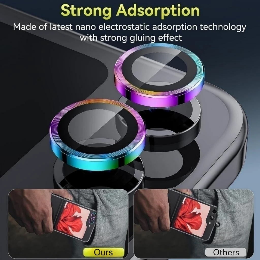 Metal Camera Lens Protector Fo - Tempered Glass Screen 9H avis et prix